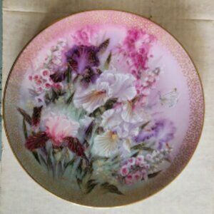 Vtg. 1991 Lena Liu Iris Quartet Plate Symphony Of Shimmering Beauty W.S. George